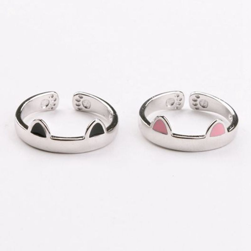 Cat Ear Adjustable Ring for Women - Trendy Couple Design