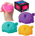 Schylling Nee Doh Dig It Pig...Groovy Glob! Squishy Squeezy Stretchy Stress Fidget Balls - Colors May Vary - Pack of 3