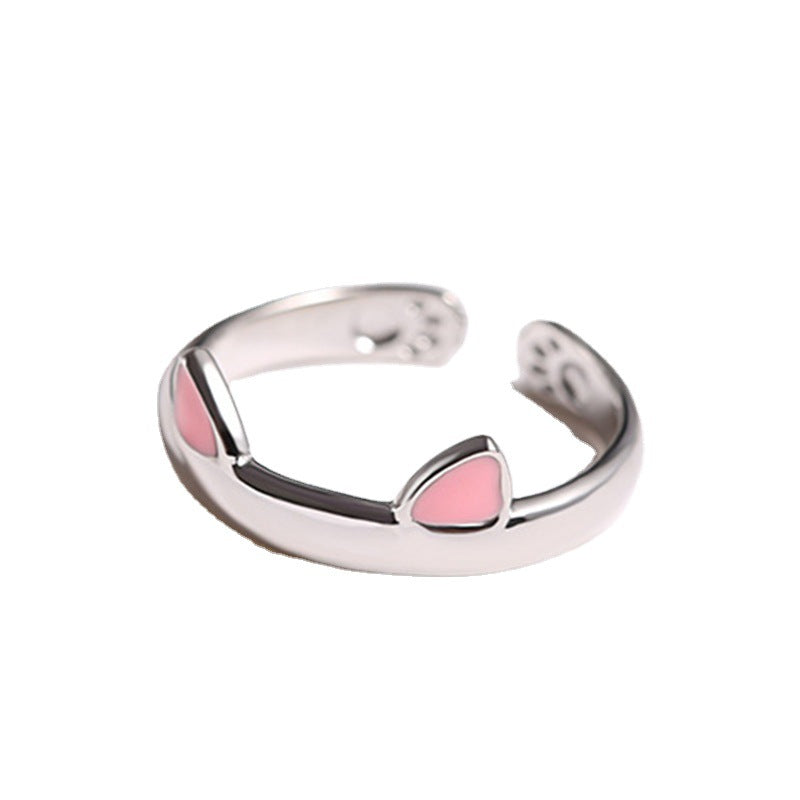 Cat Ear Adjustable Ring for Women - Trendy Couple Design