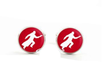 Silver Cufflinks for Groom Wedding Gift, Men's Shirt
