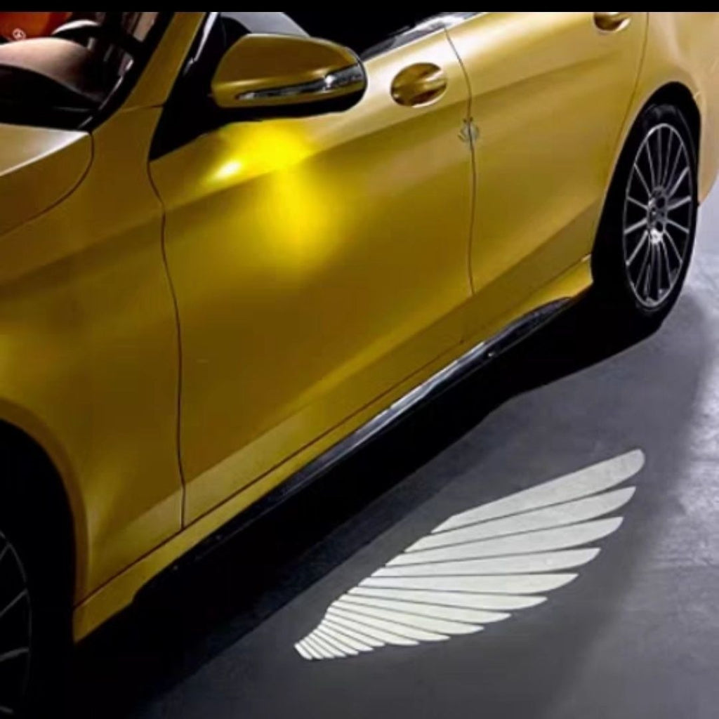 Car Rearview Mirror Angel Wings Courtesy Lamp