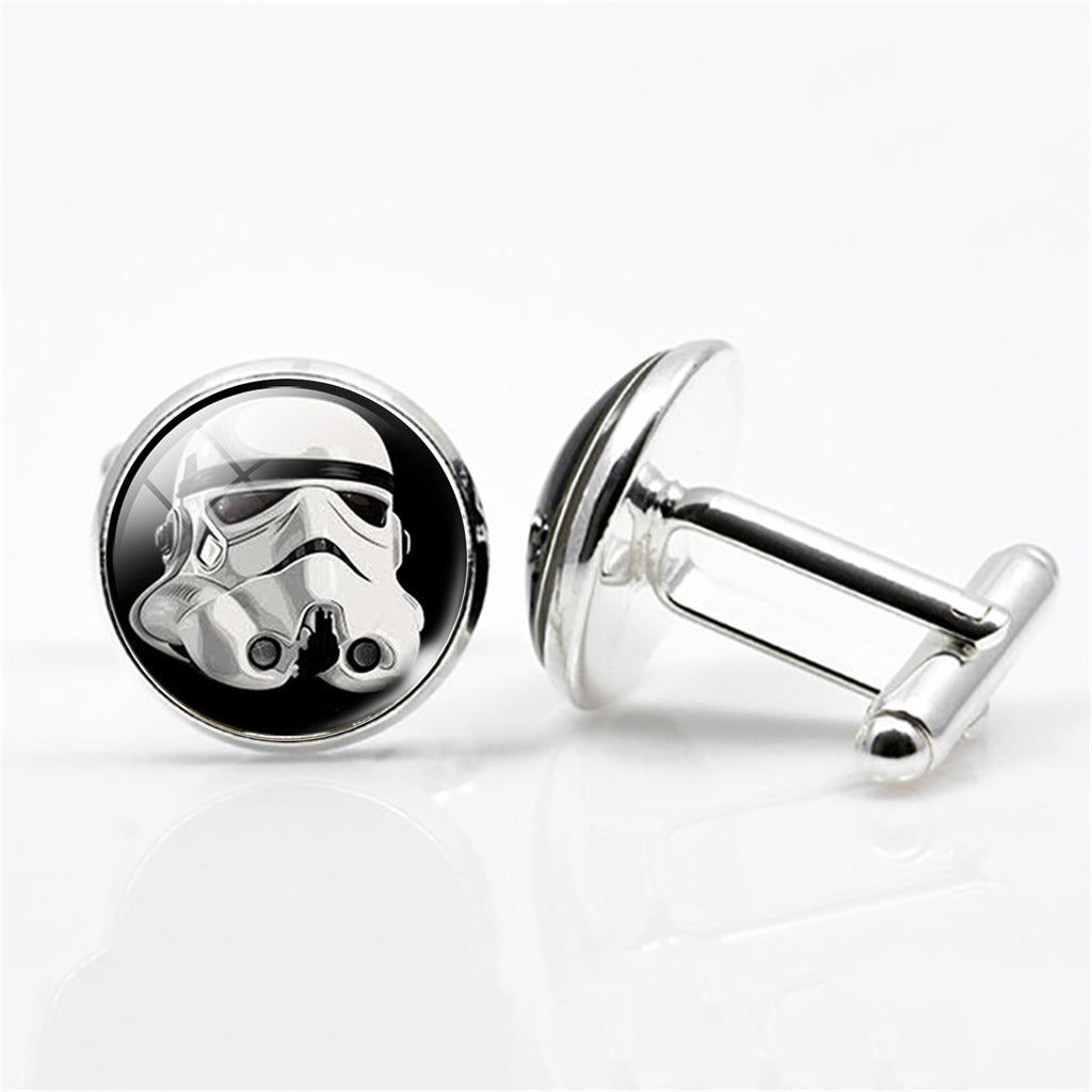 Silver Cufflinks for Groom Wedding Gift, Men's Shirt
